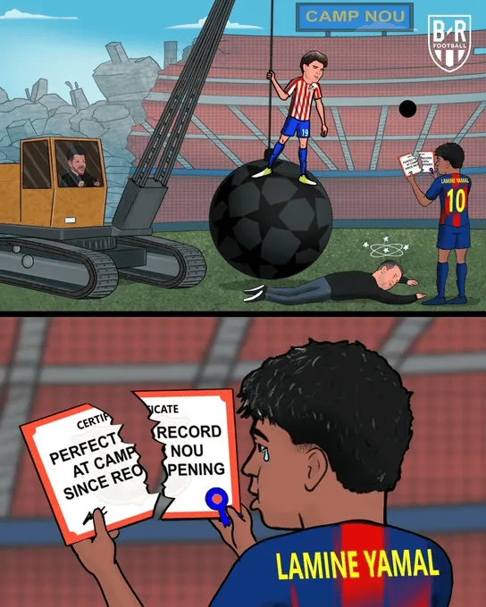 九游体育-巴萨0-2马竞全场数据：射门数18-5，控球率58%-42%